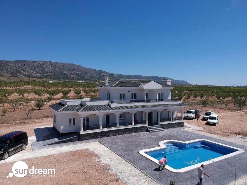 Villa obra nueva en venta con mucho terreno en Pinoso