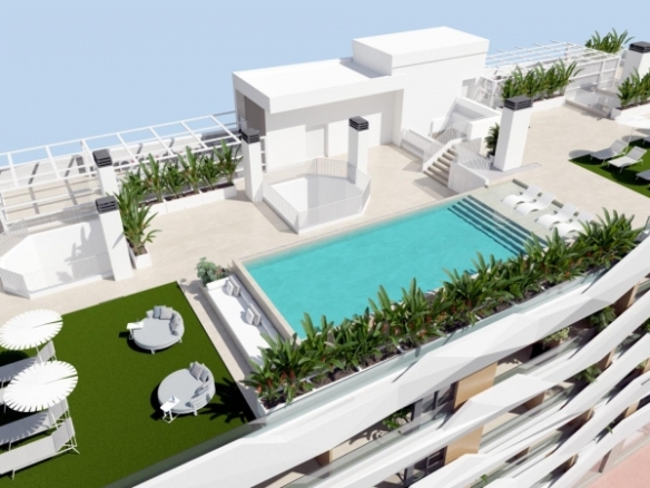Ático en venta obra nueva con piscina en Guardamar