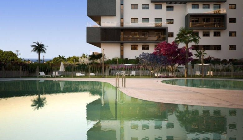 Ático en venta obra nueva con piscina en Campoamor