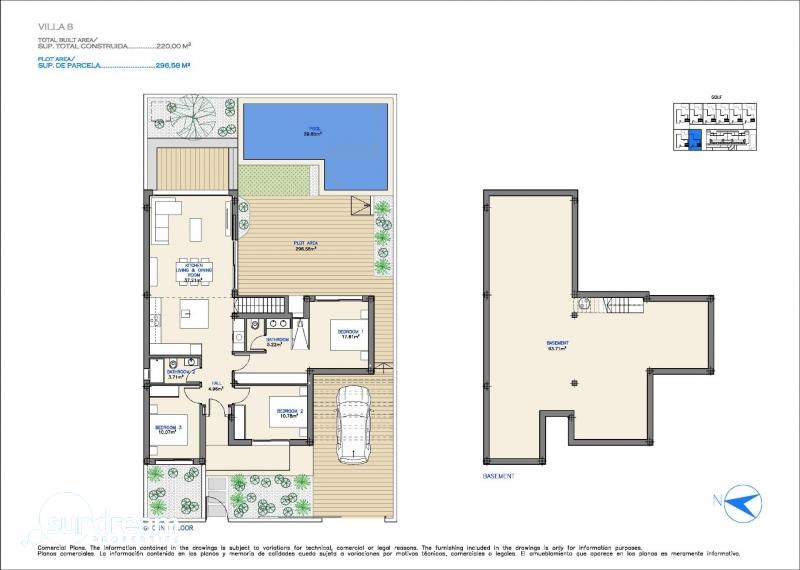 Villa obra nueva en venta en golf La Serena Los Alcázares