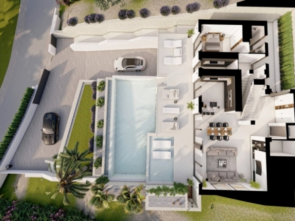 IMPRESIONANTE VILLA DE LUJO DE 4 DORM.DE NUEVA CONSTRUCCIÓN  EN ALTEA