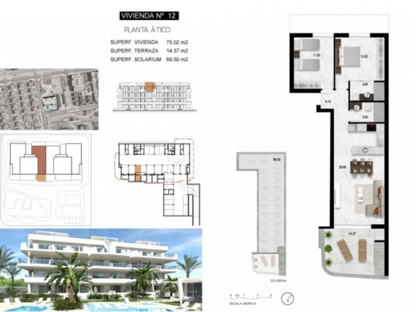 MAGNIFICO ÁTICO DE NUEVA CONSTRUCCIÓN EN LOMAS DE CABO ROIG