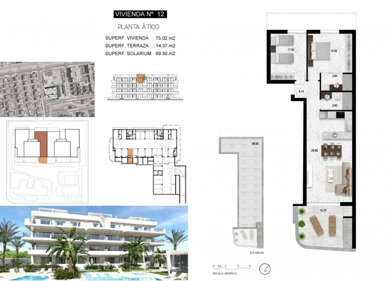 MAGNIFICO ÁTICO DE NUEVA CONSTRUCCIÓN EN LOMAS DE CABO ROIG