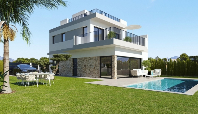 VILLA INDEPENDIENTE CON SÓTANO DE NUEVA CONSTRUCCIÓN EN SAN MIGUEL DE SALINAS