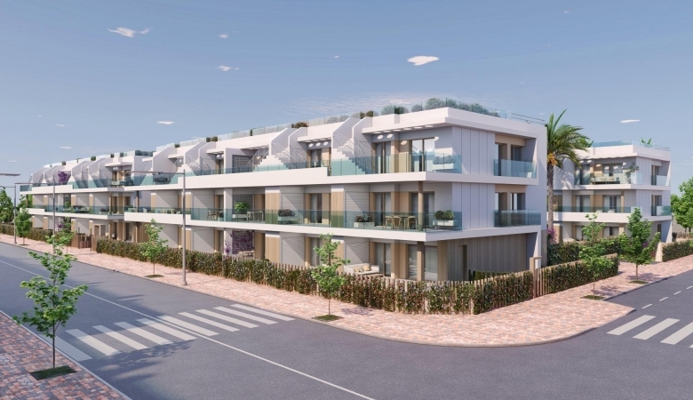 ÁTICO DE NUEVA CONSTRUCCIÓN DE 2 DORM. CON SOLARIUM PRIVADO EN PILAR DE LA HORADADA