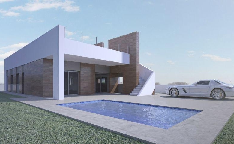 ESTUPENDA VILLA MODERNA DE 3 DORMITORIOS Y PISCINA PRIVADA EN ASPE(ALICANTE)