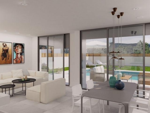 ESTUPENDA VILLA MODERNA DE 3 DORMITORIOS Y PISCINA PRIVADA EN ASPE(ALICANTE)