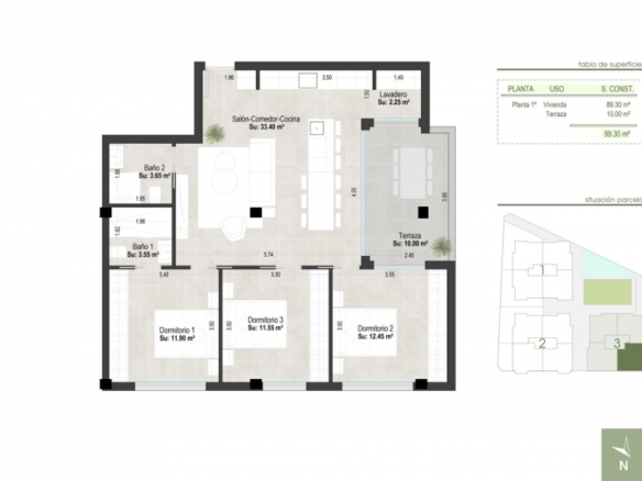 APARTAMENTO MODERNO DE 3 DORMITORIOS EN SAN PEDRO DEL PINATAR