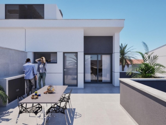 Pareado a la venta de 3 dormitorios en los Nietos, La Manga del Mar Menor.