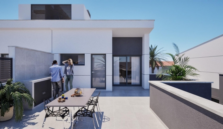 Pareado a la venta de 3 dormitorios en los Nietos, La Manga del Mar Menor.