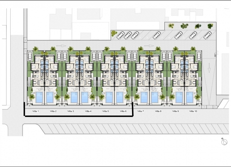 Pareado a la venta de 3 dormitorios en los Nietos, La Manga del Mar Menor.