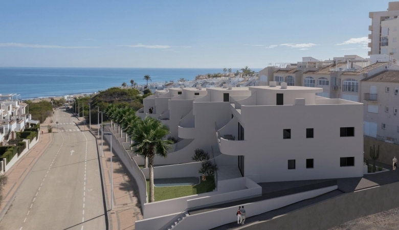 Bungalow de planta alta de 2 dorm. a 300m de la playa y con Vistas al Mar en La Mata, Torrevieja