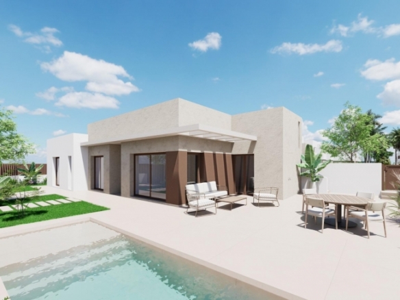 Villa de obra nueva en venta con piscina en Los Alcázares