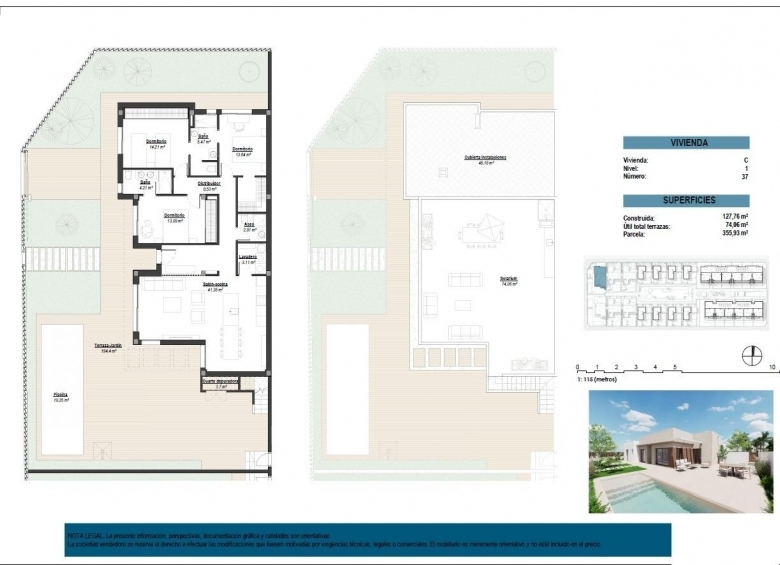 Villa de obra nueva en venta con piscina en Los Alcázares