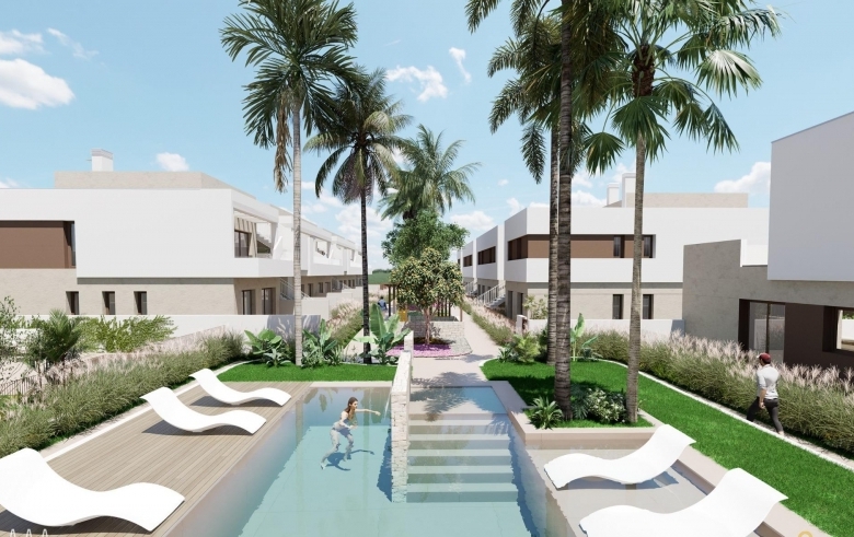 Villa de obra nueva en venta con piscina en Los Alcázares