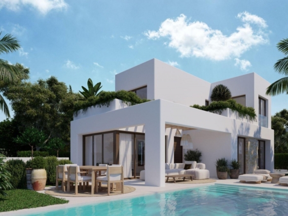 Chalet obra nueva en venta con piscina en Finestrat