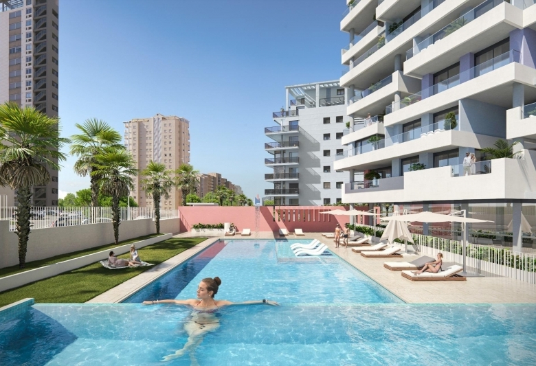 Ático en venta obra nueva con piscina y garaje en Calpe
