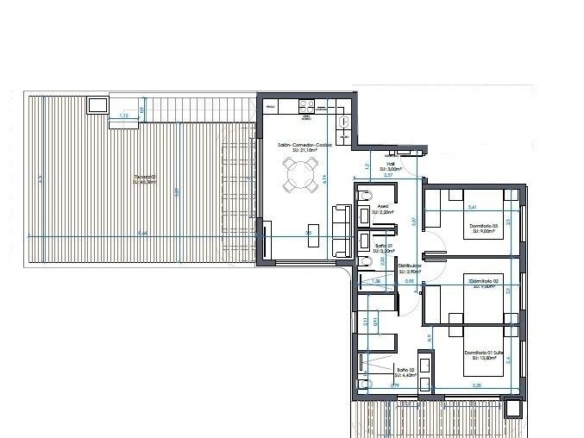 Ático en venta obra nueva con piscina en Guardamar