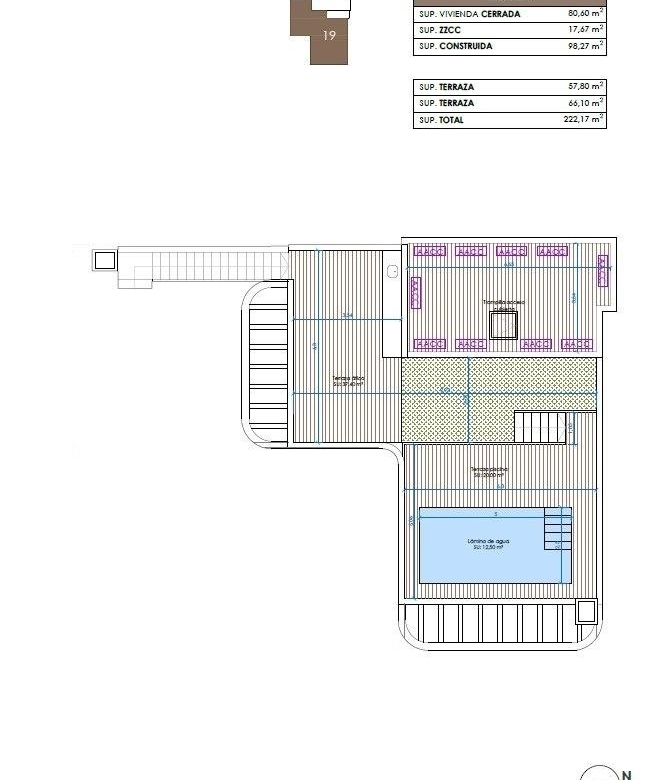 Ático en venta obra nueva con piscina en Guardamar