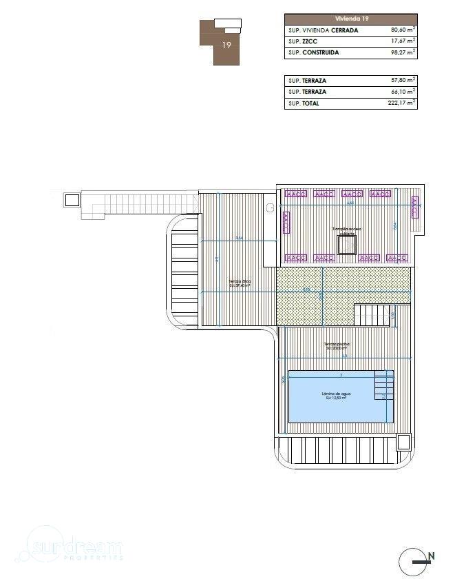 Ático en venta obra nueva con piscina en Guardamar