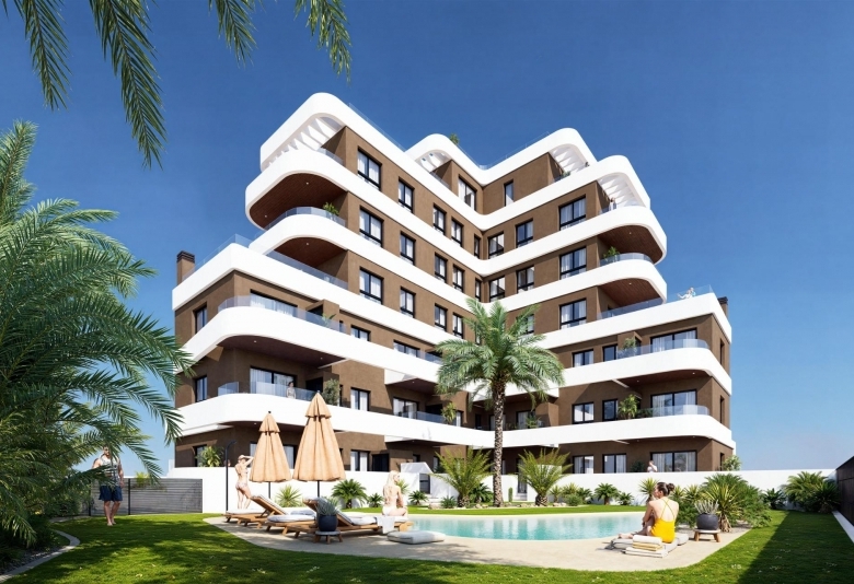 Ático en venta obra nueva con piscina en Guardamar