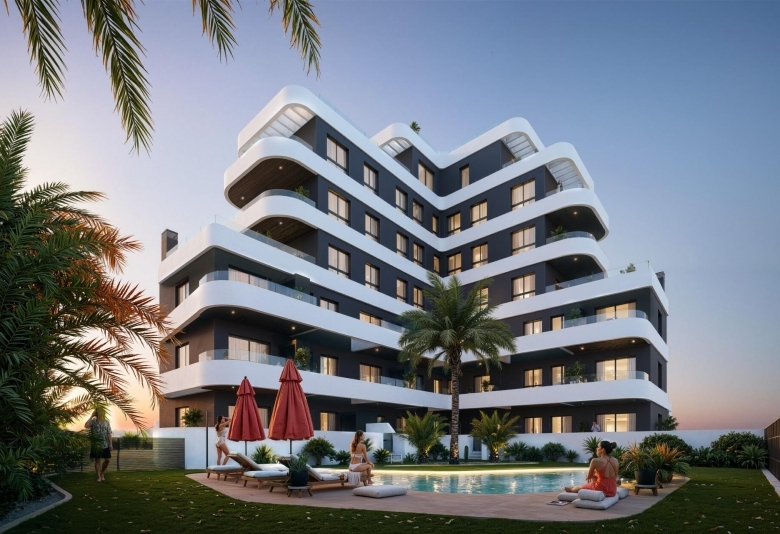 Ático en venta obra nueva con piscina en Guardamar