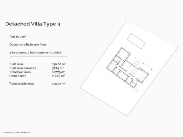 Villa en venta obra nueva con piscina en Peñáguila