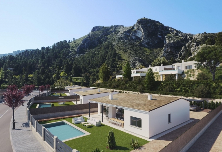 Villa en venta obra nueva en Peñáguila Alicante