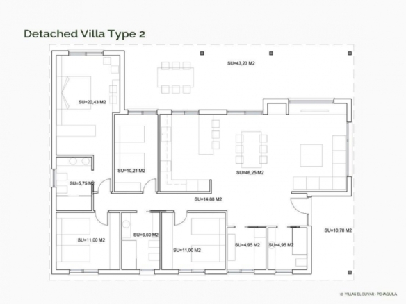 Villa en venta obra nueva en Peñáguila Alicante