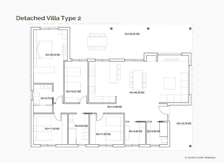 Villa en venta obra nueva en Peñáguila Alicante