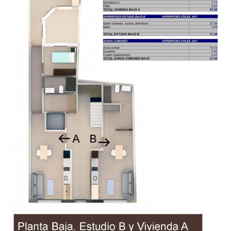 Estudio en venta obra nueva zona centro de Torrevieja