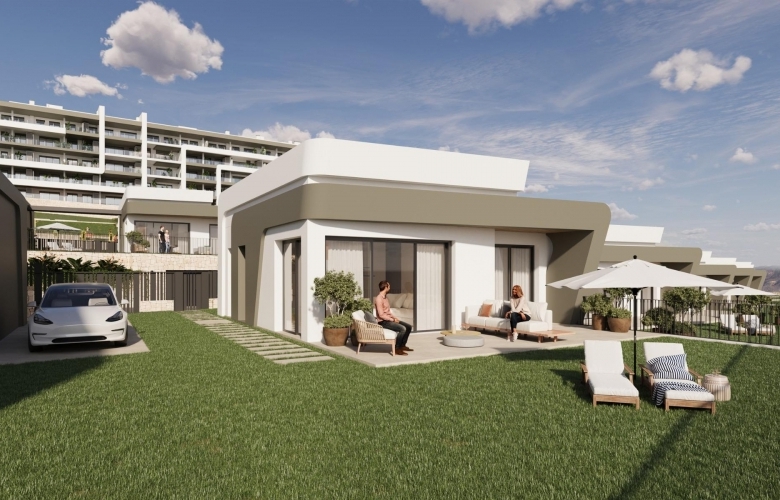 Chalet de una planta con 3 dormitorios en complejo residencial a la venta en Mutxamel(Alicante)