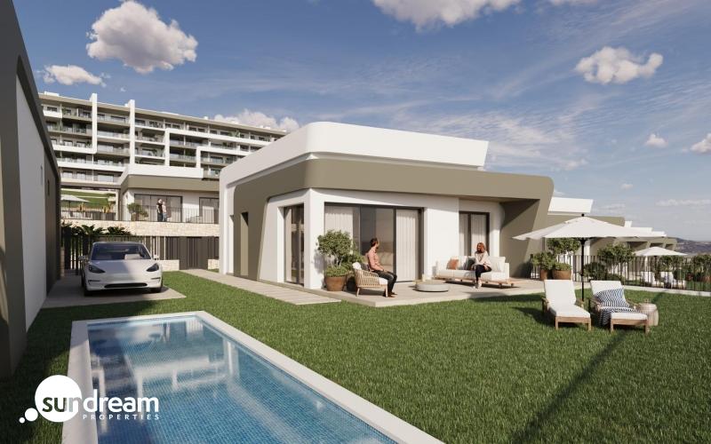 Chalet de una planta con 3 dormitorios en complejo residencial a la venta en Mutxamel(Alicante)