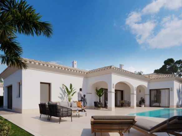 Villa mediterránea de 3 dormitorios con piscina privada de nueva construcción en San Pedro del Pinatar