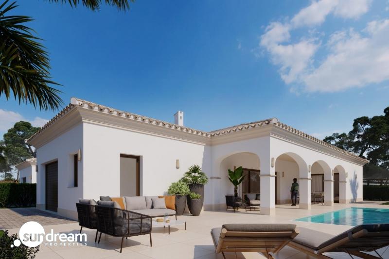 Villa mediterránea de 3 dormitorios con piscina privada de nueva construcción en San Pedro del Pinatar