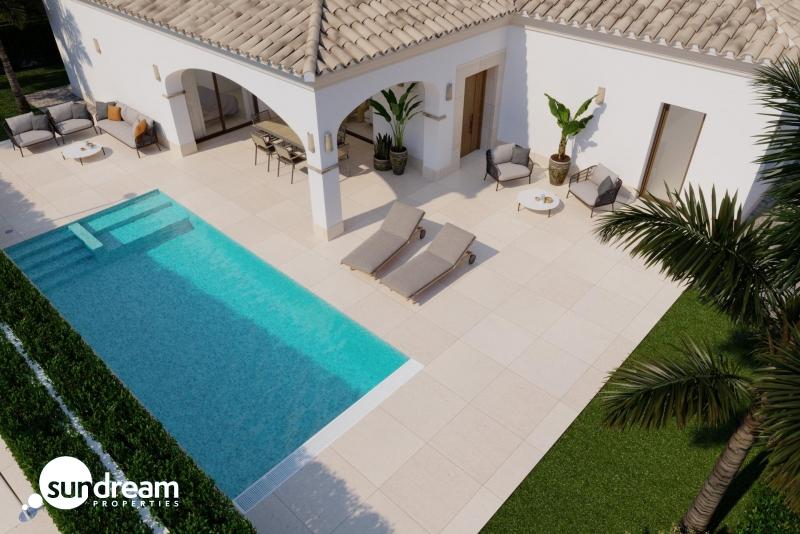 Villa mediterránea de 3 dormitorios con piscina privada de nueva construcción en San Pedro del Pinatar