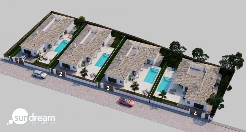 Villa mediterránea de 3 dormitorios con piscina privada de nueva construcción en San Pedro del Pinatar