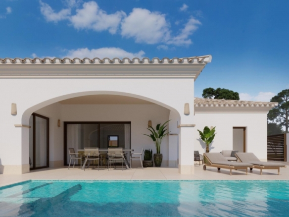 Villa mediterránea de 3 dormitorios con piscina privada de nueva construcción en San Pedro del Pinatar