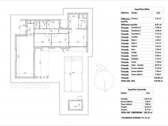 Villa en venta una planta con piscina en Aspe