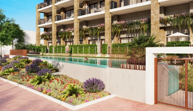 Apartamento de planta baja de 1 dormitorio frente al mar a la venta en Villajoyosa
