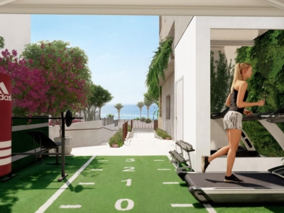 Apartamento de planta baja de 1 dormitorio frente al mar a la venta en Villajoyosa