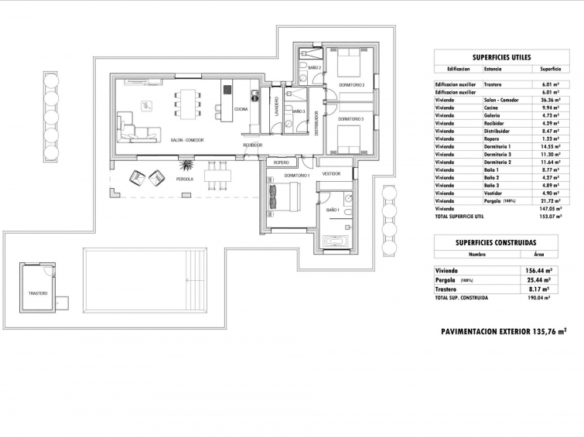 Villa en venta obra nueva con piscina en Aspe