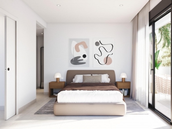 Villa de 3 dormitorios con piscina privada cerca de la playa en Santiago de la Ribera