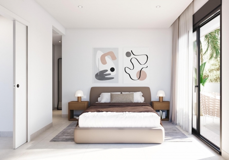 Villa de 3 dormitorios con piscina privada cerca de la playa en Santiago de la Ribera