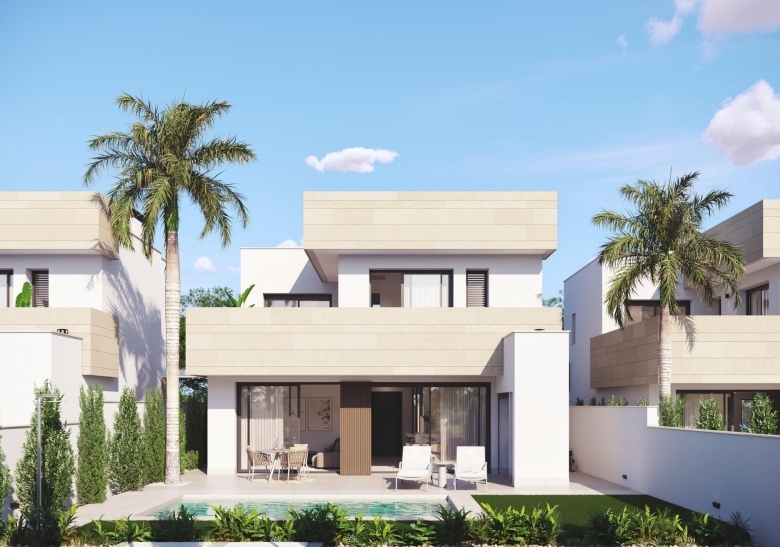 Villa de 3 dormitorios con piscina privada cerca de la playa en Santiago de la Ribera