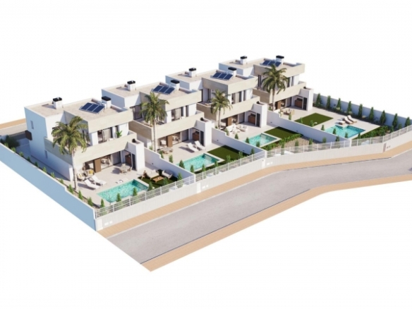 Villa de 3 dormitorios con piscina privada cerca de la playa en Santiago de la Ribera