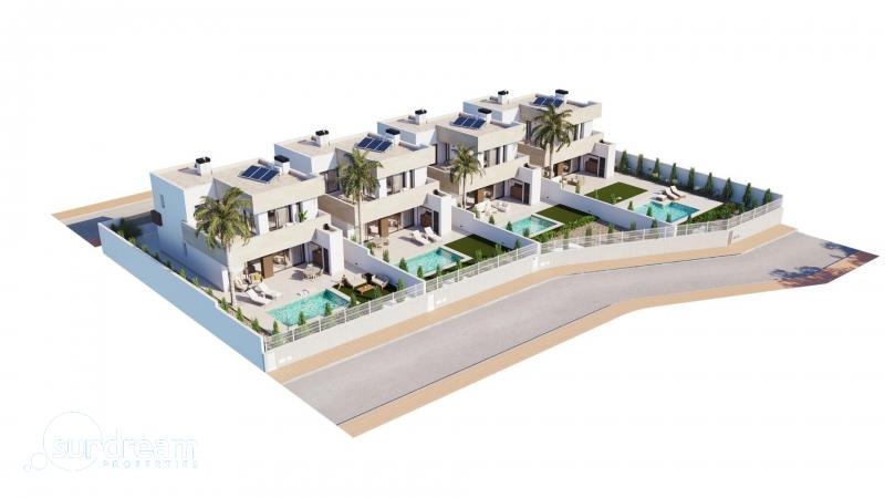 Villa de 3 dormitorios con piscina privada cerca de la playa en Santiago de la Ribera