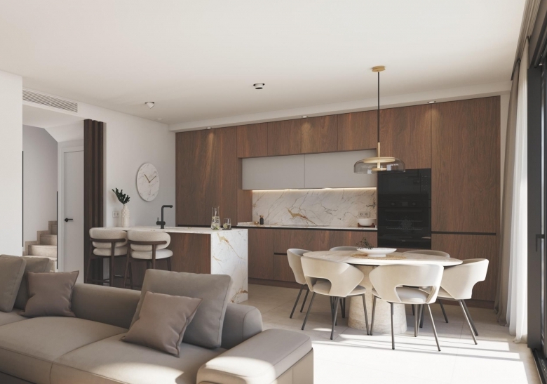 Villa de 3 dormitorios con piscina privada cerca de la playa en Santiago de la Ribera