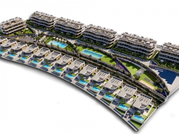 Apartamento de 2 dormitorios con vistas panorámicas al mar  a la venta en Finestrat