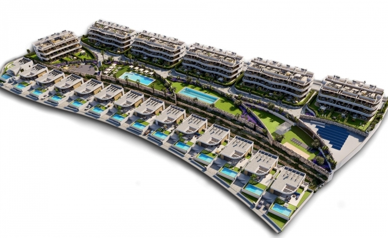 Apartamento de 3 dormitorios con vistas al mar a la venta en Finestrat.